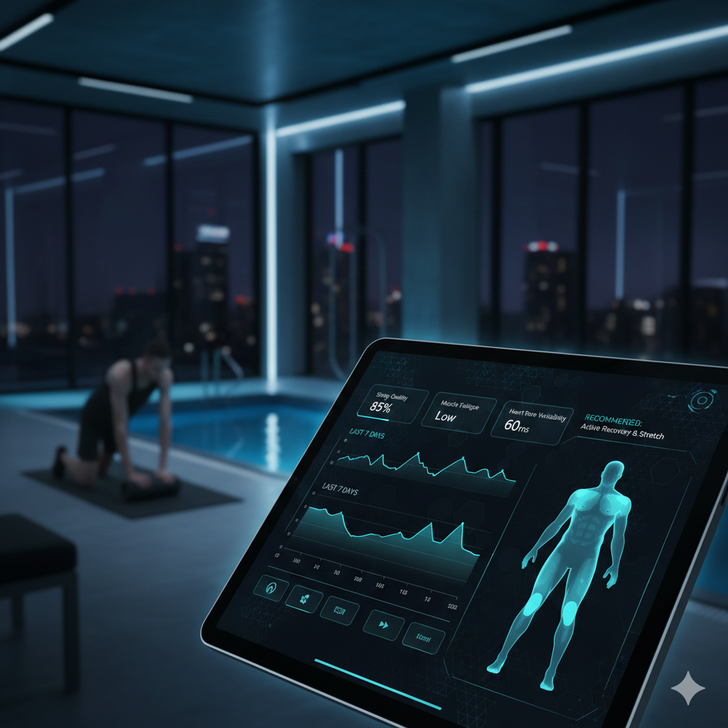 AI recovery dashboard showing health metrics